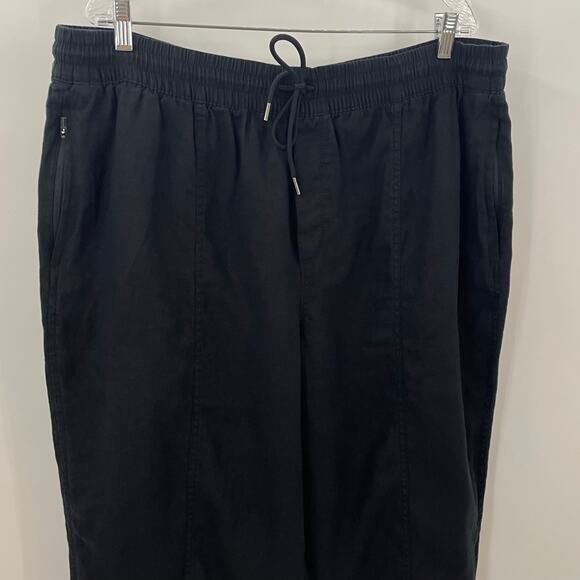 Athleta 2025 1X Retreat High Rise Linen Ankle Pant Black 658556 - Picture 5 of 11